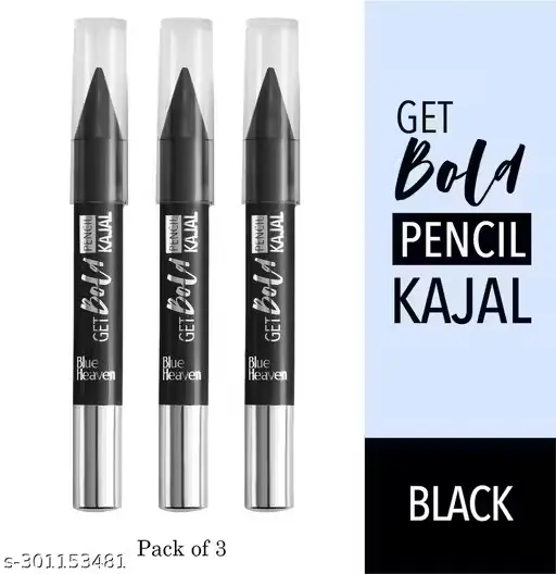 Blue Heaven Get Bold Kajal Pencil 3.2G B ( Pack Of 3 )